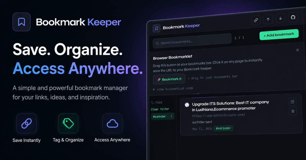 Bookmark Manager — Free, No Account, No Login, Private | FWD Tools