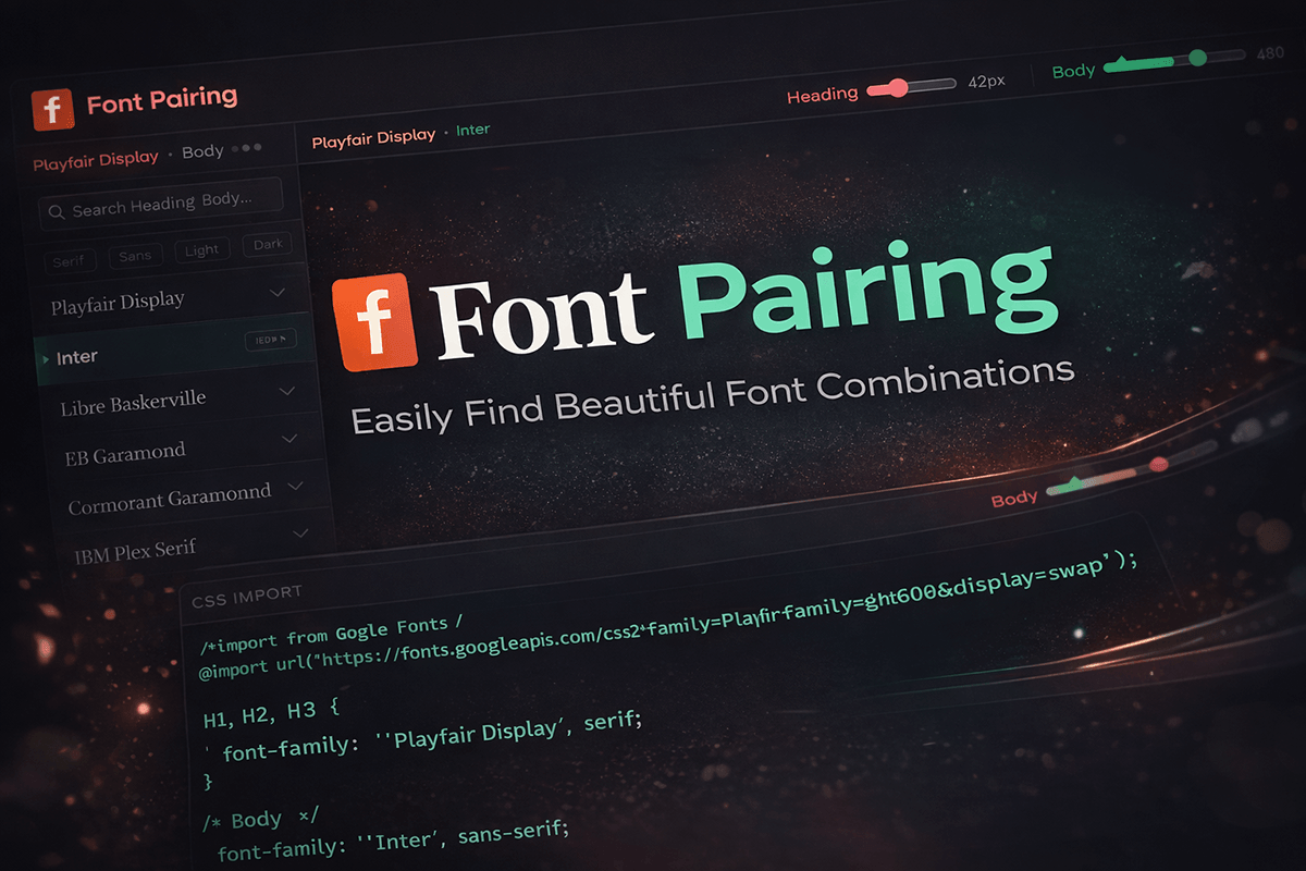 Compatible Font Font Pairing Tool — Free Google Font Combinations & Typography | FWD Tools