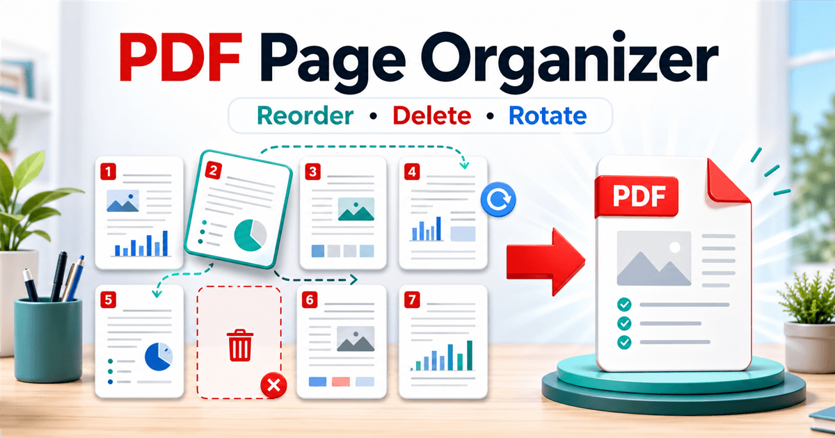 PDF Page Organizer - Free, Reorder, Delete, Rotate Pages Online | FWD Tools
