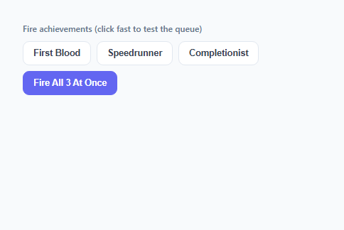 Screenshot of the Achievement Unlock Toast snippet rendered live
