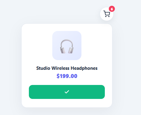 Screenshot of the Add to Cart Button snippet rendered live