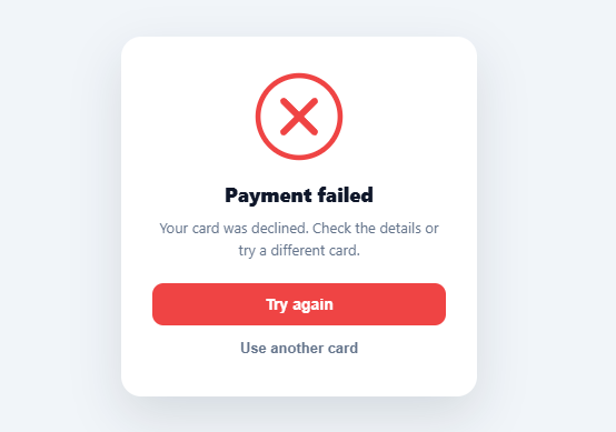 Screenshot of the Animated Error State snippet rendered live