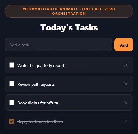 AutoAnimate Todo List