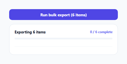 Screenshot of the Batch Operation Progress Panel — Per-Item Success/Fail Tracking snippet rendered live