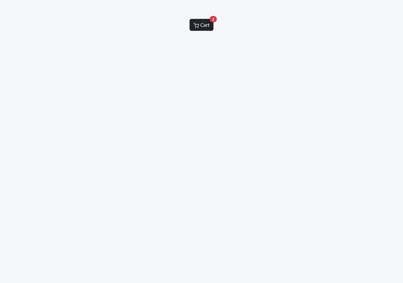 Screenshot of the Bootstrap Offcanvas Shopping Cart snippet rendered live