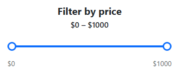 Bootstrap Price Range Slider