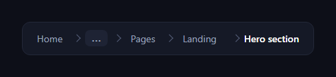 Screenshot of the Breadcrumb Dropdown snippet rendered live