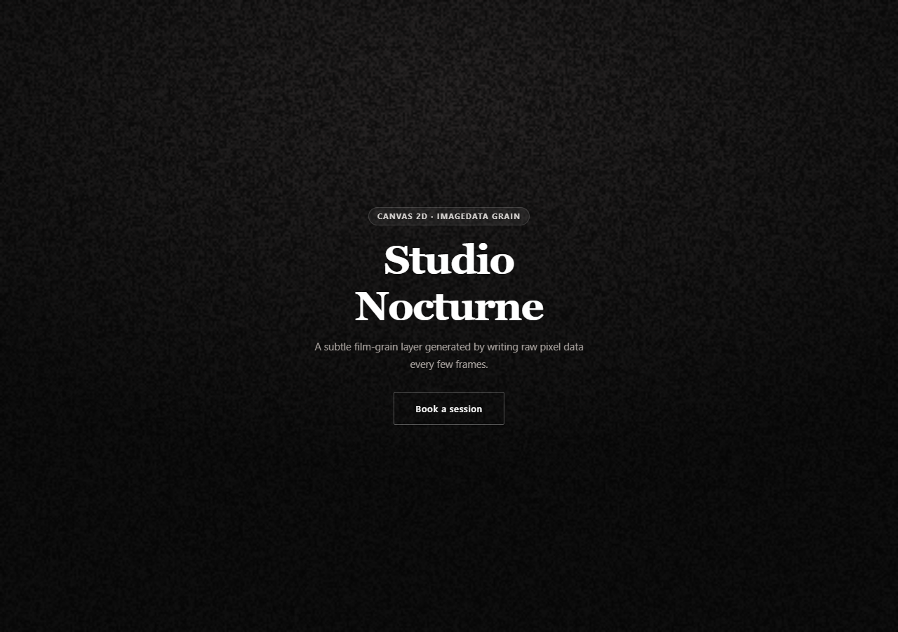 Screenshot of the Canvas Noise Texture Background snippet rendered live