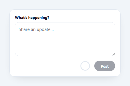 Screenshot of the Circular Char Counter snippet rendered live
