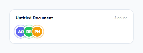 Screenshot of the Collaborator Presence Bar snippet rendered live