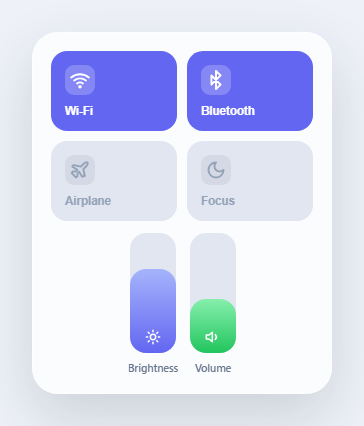 Screenshot of the Control Center Panel snippet rendered live