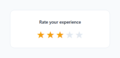 Screenshot of the Star Rating — CSS Only Radio Hack (No JavaScript) snippet rendered live
