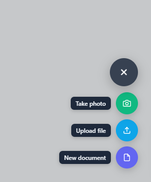 Screenshot of the Expanding FAB snippet rendered live