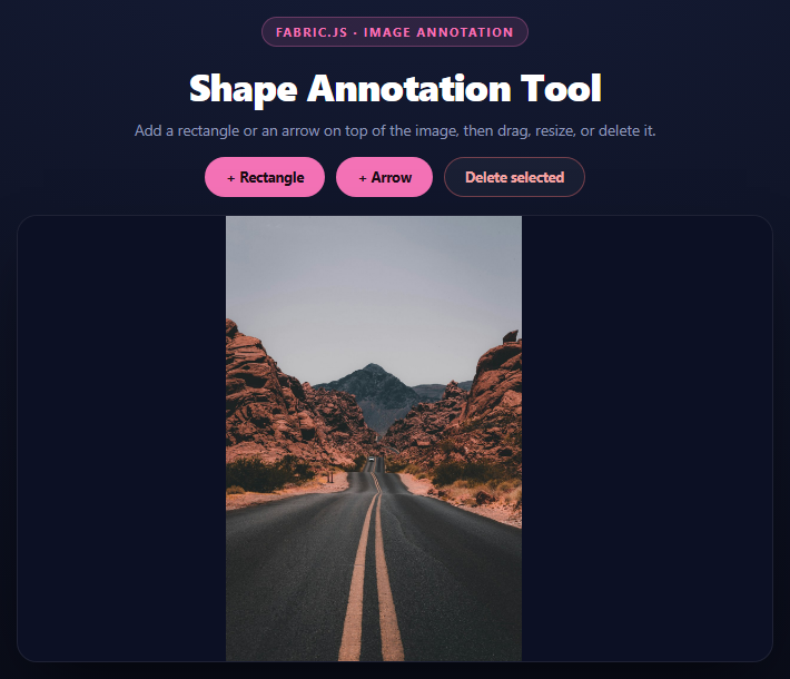 Fabric.js Shape Annotation Tool