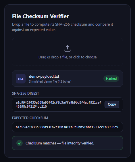 File Checksum Verifier