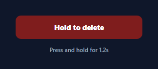 Screenshot of the Hold to Confirm Button snippet rendered live