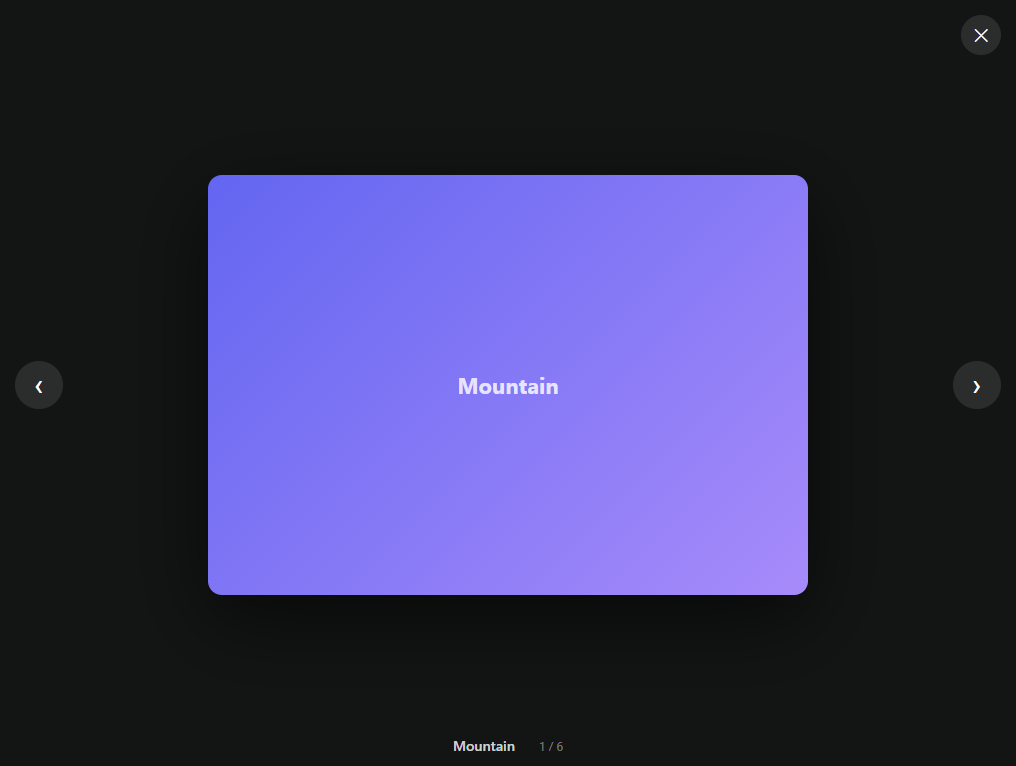 Screenshot of the Image Lightbox snippet rendered live