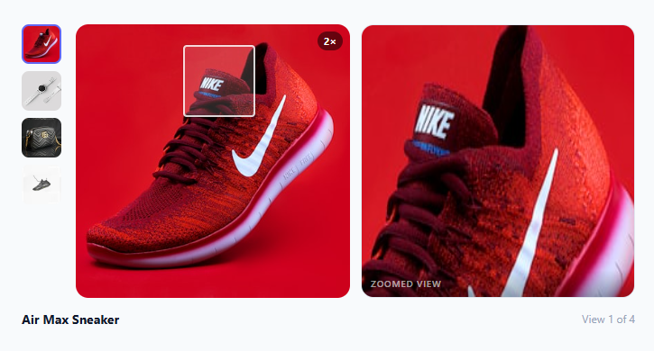Screenshot of the Image Magnifier snippet rendered live