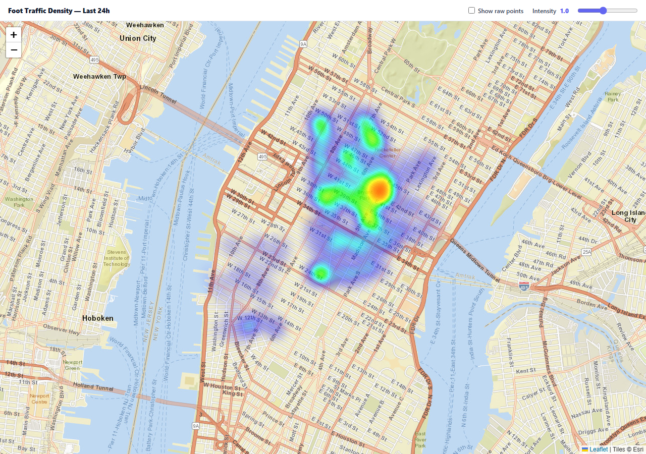 Leaflet Heatmap Density Layer