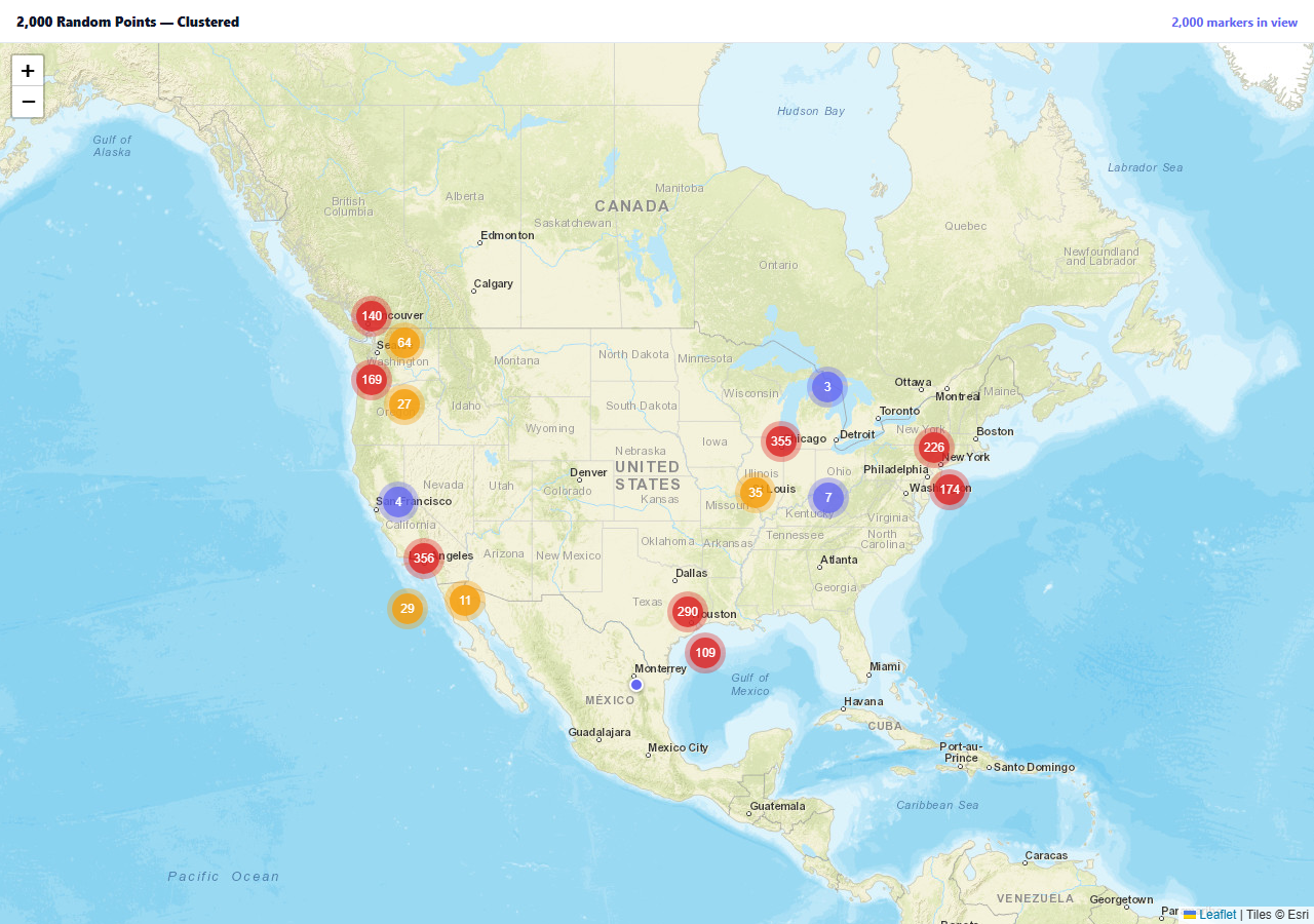 Leaflet Marker Clustering at Scale