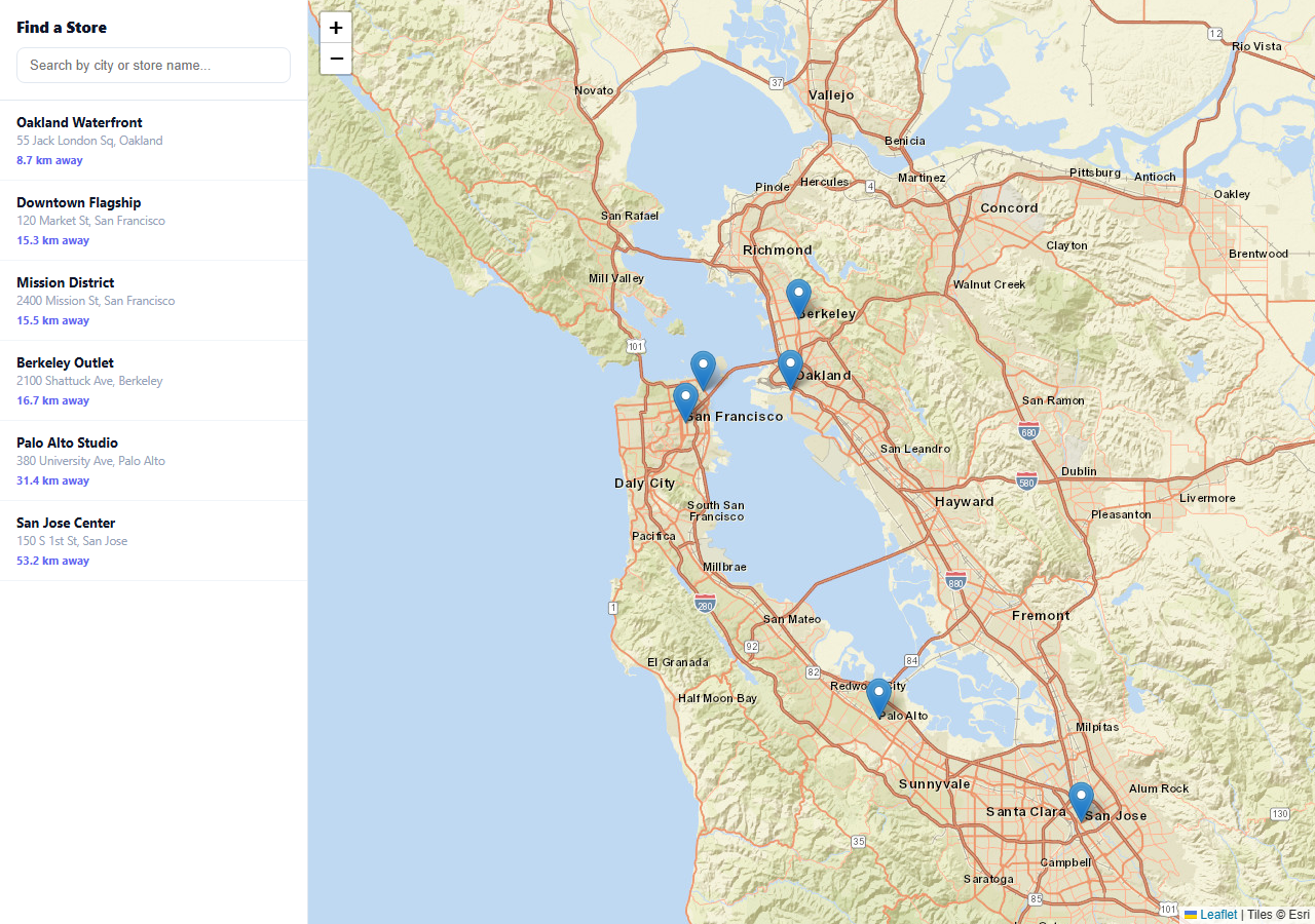 Leaflet Store Locator with Search