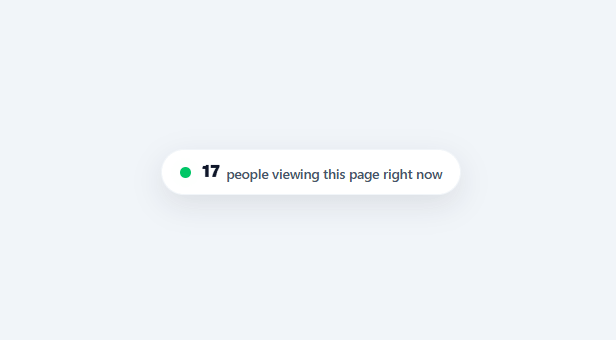 Screenshot of the Live Visitor Counter snippet rendered live