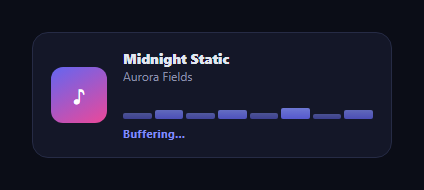 Screenshot of the Audio Buffering Visualizer snippet rendered live