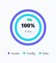 Screenshot of the Concentric Rings Progress Loader snippet rendered live