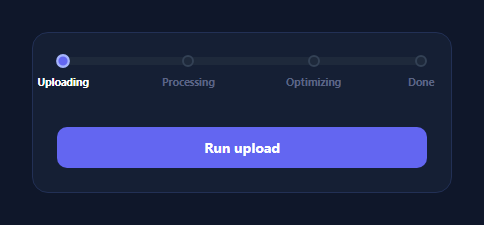 Screenshot of the Progress Bar with Milestone Labels snippet rendered live