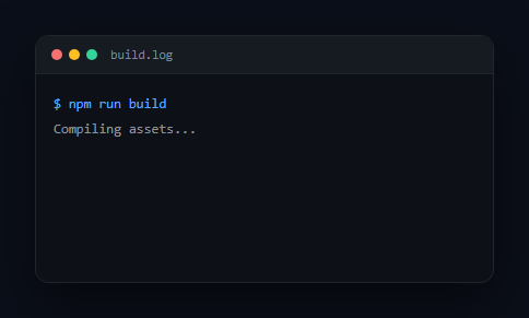 Screenshot of the Typewriter Status Log Loader snippet rendered live