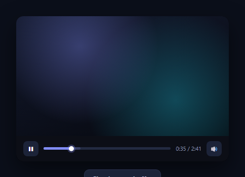 Screenshot of the Video Buffering Overlay snippet rendered live