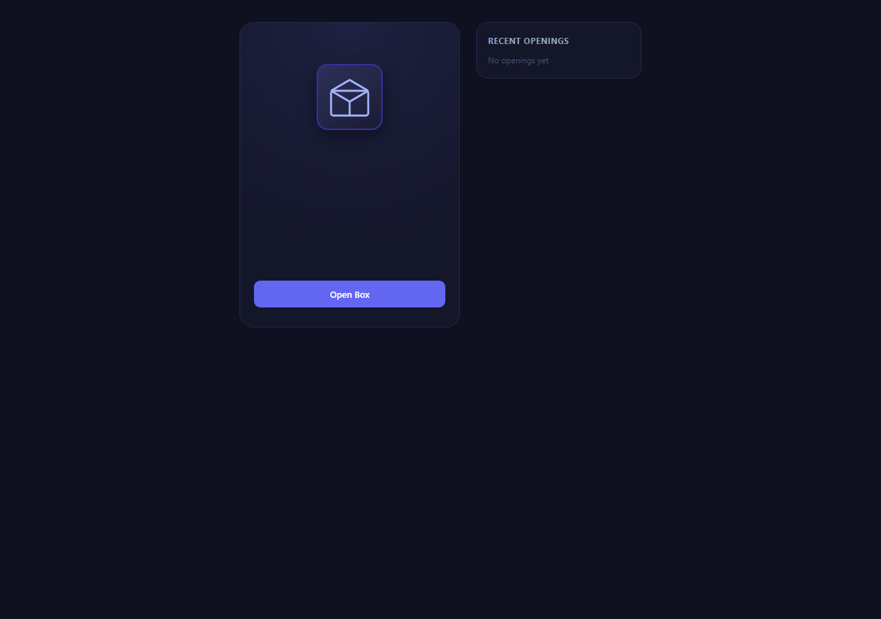 Screenshot of the Loot Box Reveal Animation snippet rendered live