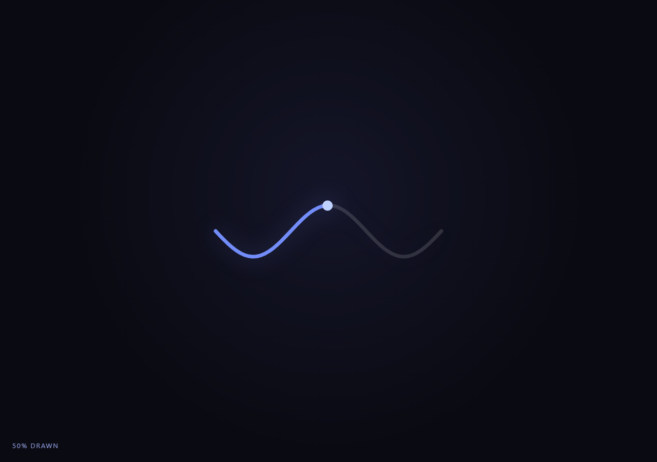 Screenshot of the Lottie Scroll Line Draw snippet rendered live