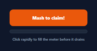 Screenshot of the Mash-to-Charge Button snippet rendered live
