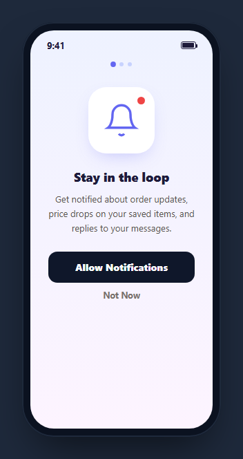 Screenshot of the Mobile Permission Request Screen snippet rendered live