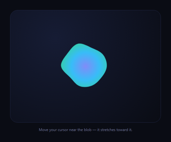 Screenshot of the Paper.js Vector Blob snippet rendered live