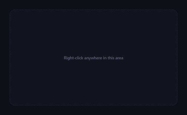 Screenshot of the Radial Right-Click Menu snippet rendered live