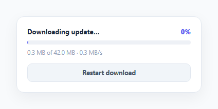 Screenshot of the Realistic Network Progress Bar snippet rendered live