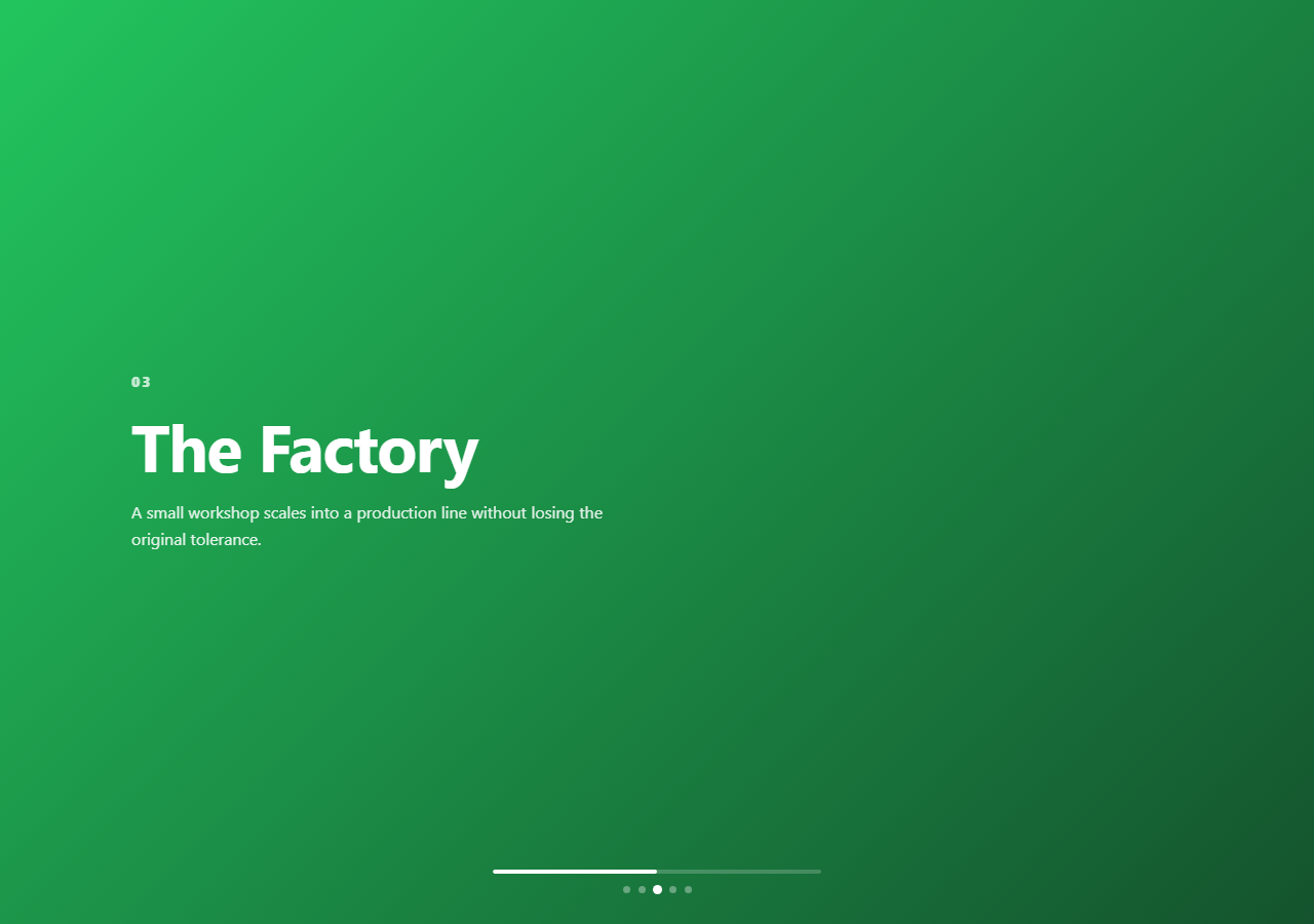 Screenshot of the Scroll Horizontal Story Track snippet rendered live