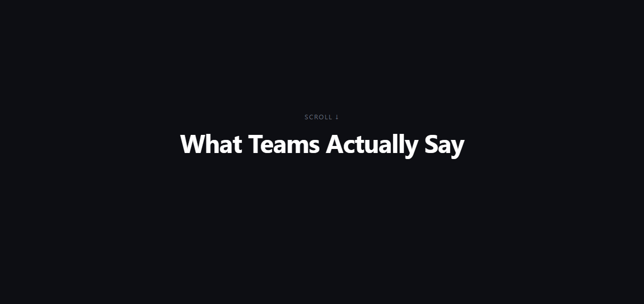 Screenshot of the Scroll Testimonial Sequence snippet rendered live