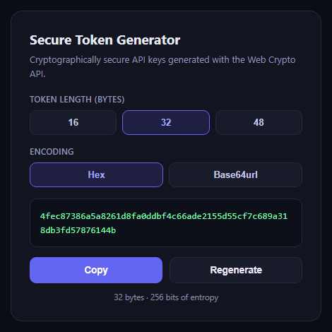 Secure Token Generator
