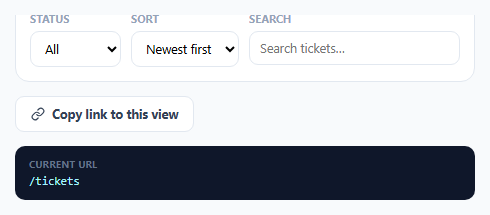 Share-URL State Sync — Filters Encoded into a Copyable Link