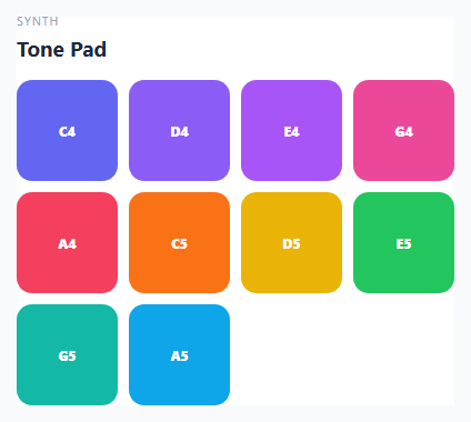 Simple Tone Synth Pad