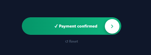 Screenshot of the Slide to Confirm snippet rendered live
