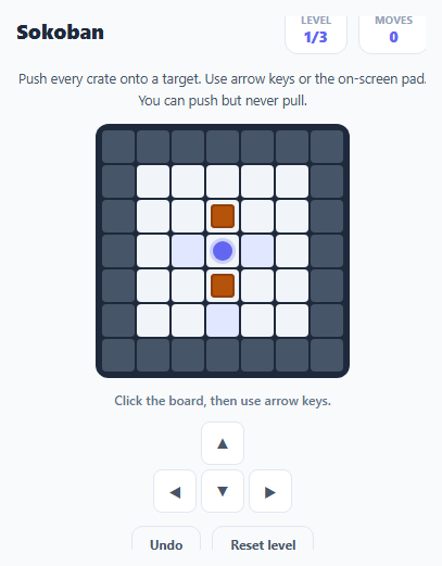 Sokoban Box Pushing Game