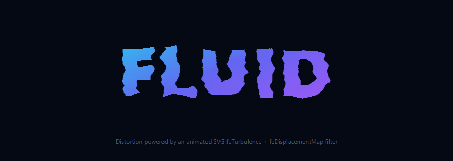 Screenshot of the SVG Liquid Text Wave snippet rendered live