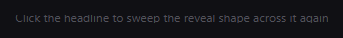 Screenshot of the SVG Mask Sweep Text Reveal snippet rendered live