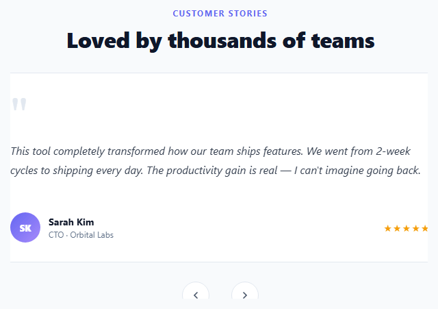 Testimonial Slider