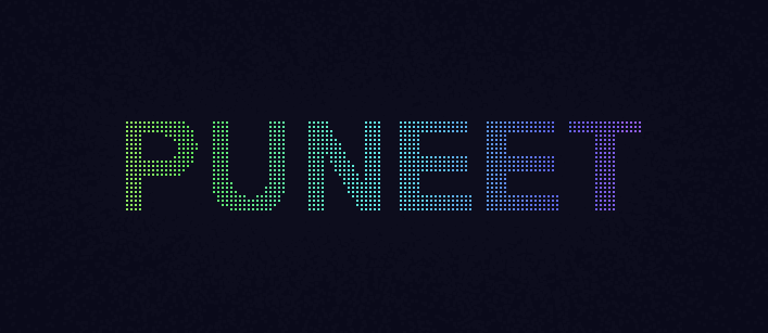 Screenshot of the Text Particles snippet rendered live