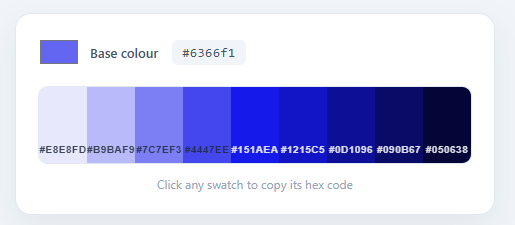 Screenshot of the Theme Palette Generator snippet rendered live